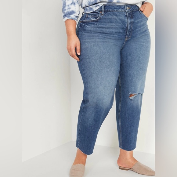 Old Navy Jeans Old Navy Womens Skyhi Straight Leg Extra High Rise